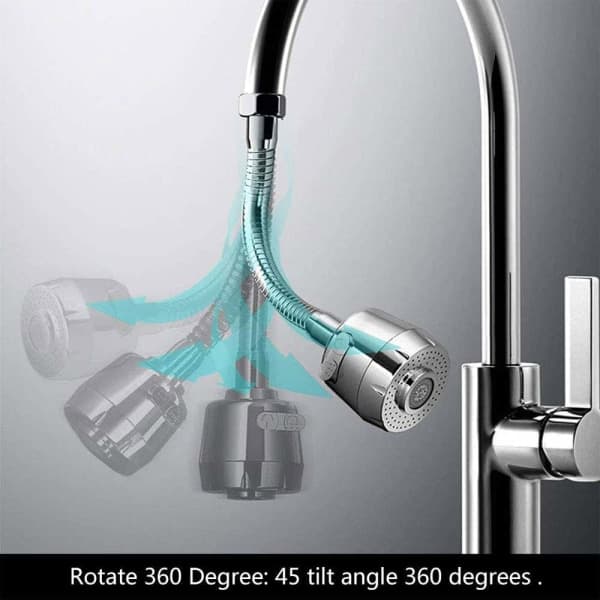 IC 3-delt kranmunnstykke filteradapter, 360° rustfritt stål