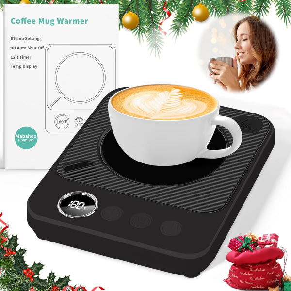 Elektrisk kaffemuggvärmare för skrivbord - Automatisk avstängning - Perfekt skrivbordstillbehör - Håll ditt kaffe varmt - Bra födelsedagspresent Pink