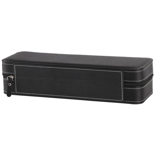 IC 6 Fack Klockbox med Dragkedja Organizer Läder Smycken Klockbox