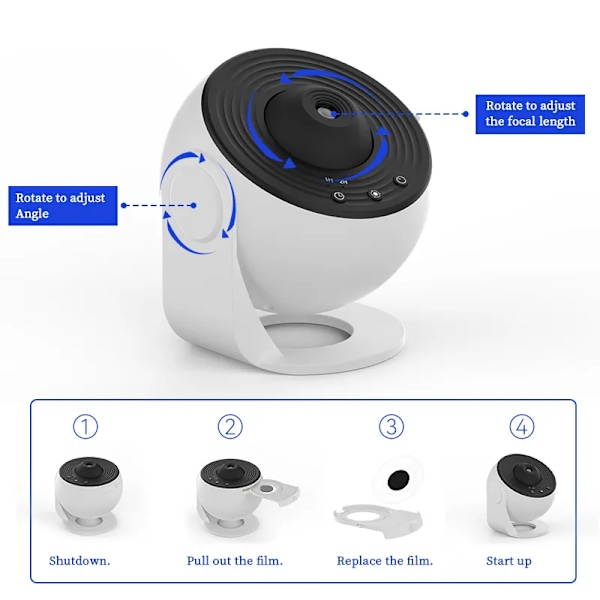 Stjernehimmelsprojektor - skab atmosfære - Bluetooth højttalerprojektor