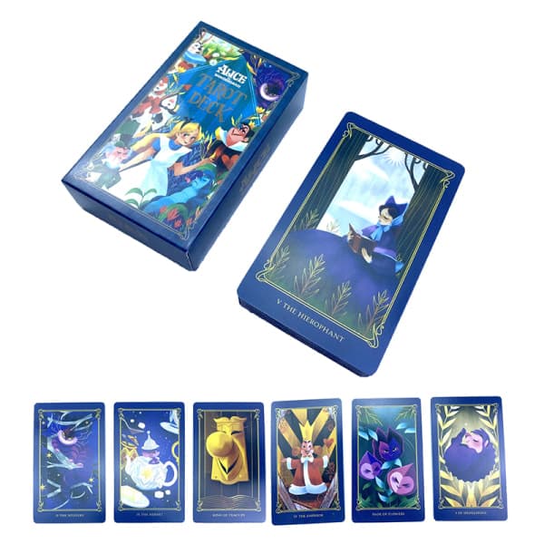 IC 12*7cm Alice Ihmemaassa Tarot-kortit Perhejuhlapeli Fate Di