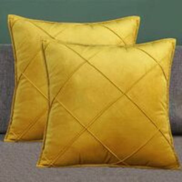 IC Högkvalitativ sammatsmjukt och enkelt cover , dekorativt cover för soffa (45 x set cm (2 gula))