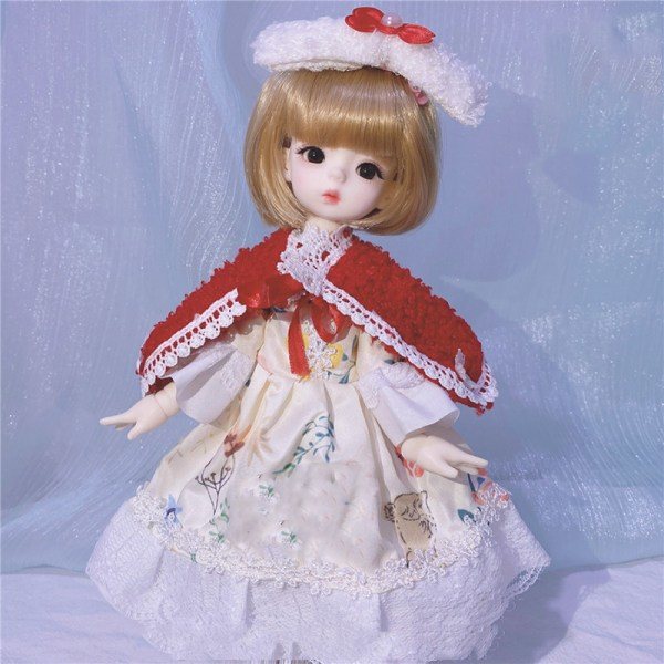 IC BJD Loli Dockdocka Lolita Kläder 1/6 BJD Tillbehör Vacker Maid A1