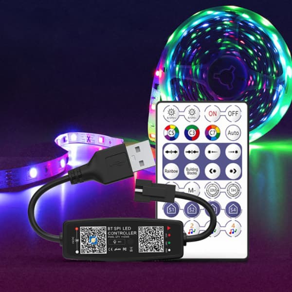 IC WS2812B Bluetooth Musikstyring til LED-lysstrimler USB APP B