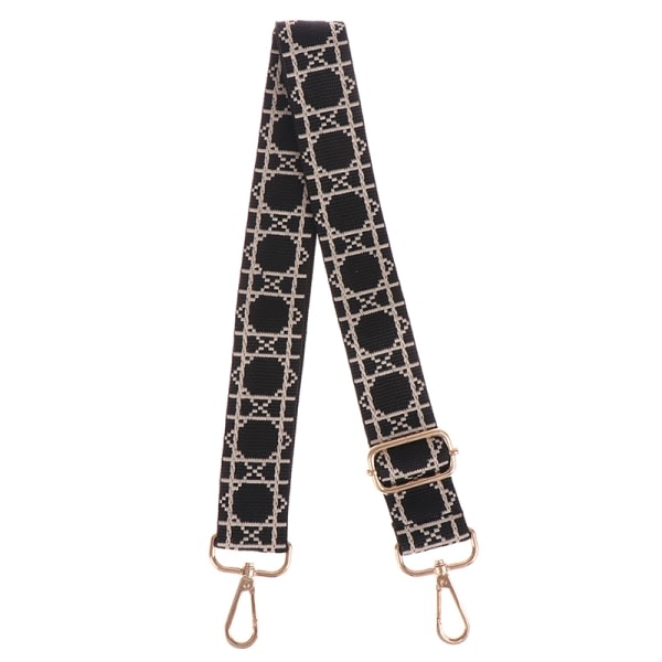 IC 1 st Bred väskrem Damaxel Crossbody-väska Bälteshandtag Svart