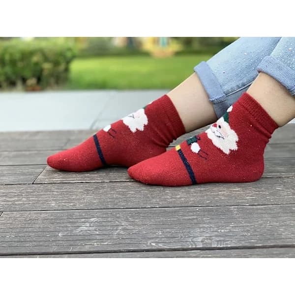 Thick, Warm Wool Socks for Women (Christmas Socks)