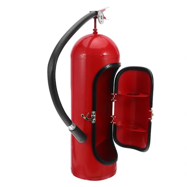 Vinstativ i form av en brannslukker, barskap, benkeplate, organizer 1x 1x