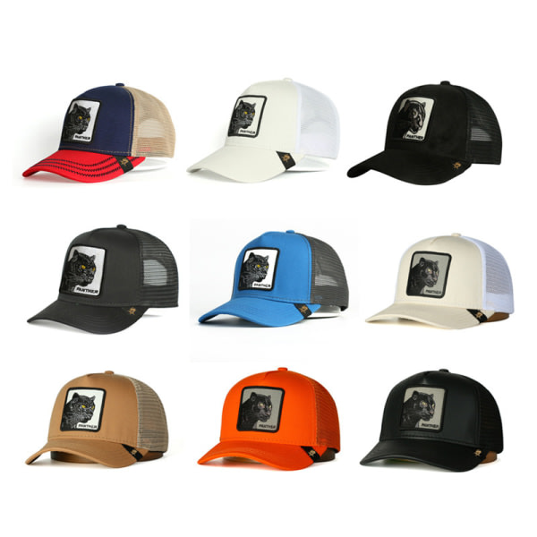 IC Musta Pantteri Verkko Baseball Keps Trucker Keps - Musta CNMR