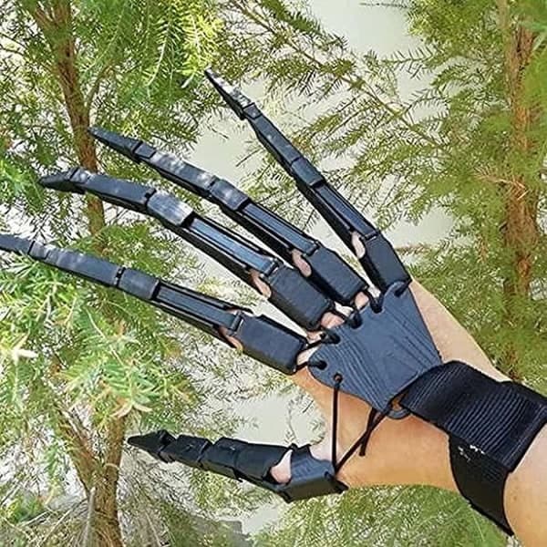 IC Halloween Leddet Fingerpote, Halloween Artikulerede fingre, Sort