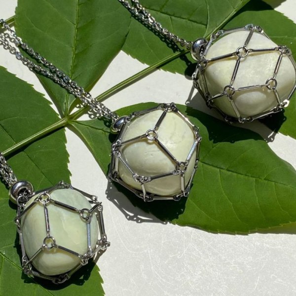 IC Guldpläterat Utbytbart Crystal Pouch Halsband Crystal Chai L