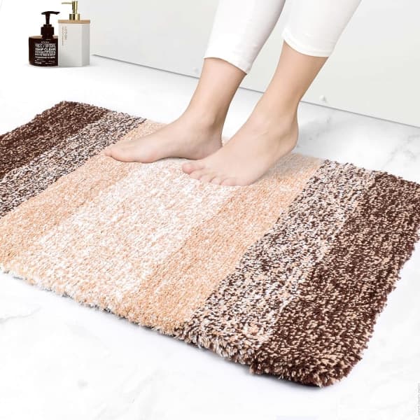 IC Absorberende Bløde Badeværelsesmåtter, Maskinvaskbar Bademåtte, Plys Shaggy Mikrofiber Badekar, 20\"×32\"