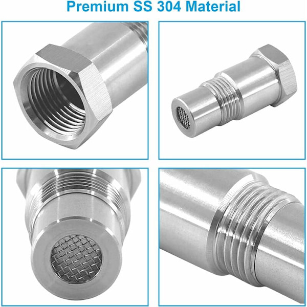 2 stk. Oxygen Sensor Extender Spacer til Bilmotor Udstødningssystemer M18 x1.5, 45mm Lambda Sensor