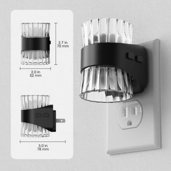 1-pak Klar Plug-in LED Natlampe med Skumringssensor 3 Farvetemperaturer
