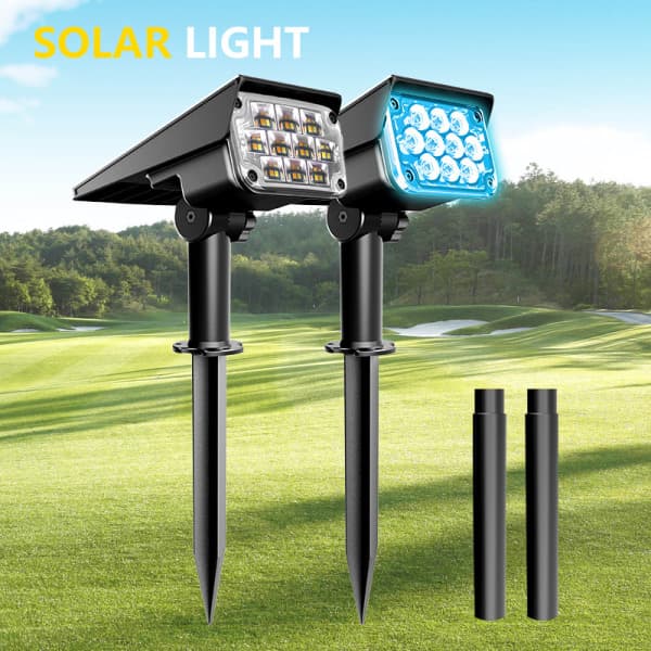 IC IP65 Vattentät Solcellslampa Justerbar Solar Spotlight