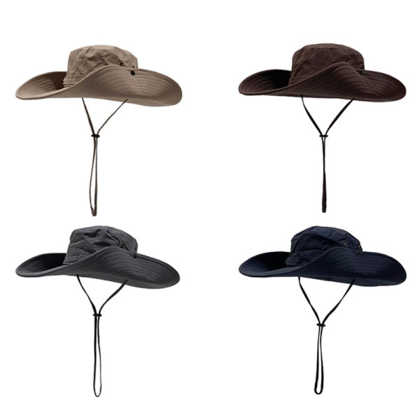 IC Western Cowboyhatt Sommarsolskydd Vintage Svart Dragsko Fi Black 56-58cm