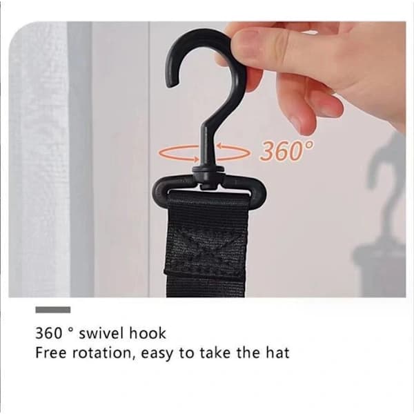 Hatteopbevaringsstativ med kroge - Sort