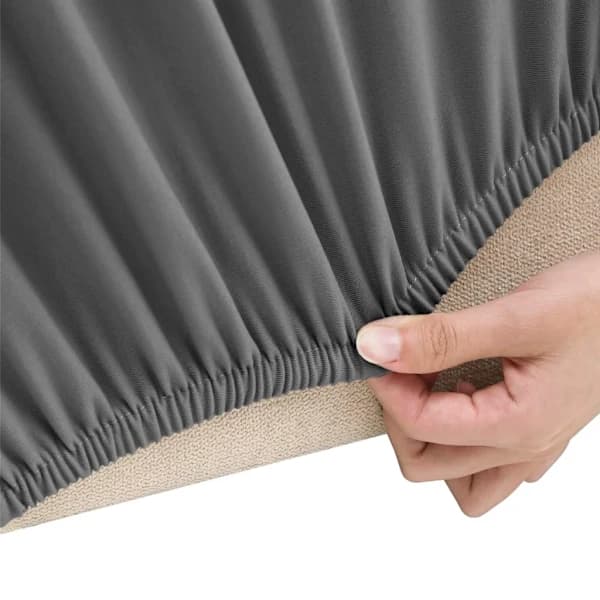 3-sits sofföverdrag stretch polyester jersey möbelskydd för hemmet antracit 190-230 cm Antracit
