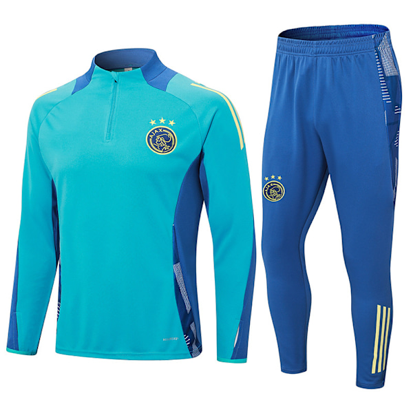 2425 Ny Spanien Portugal Brasilien Voksen Langærmet Fodbold Træningsuniform Sæt Ajax/lyseblå Ajax/lyseblå Ajax/light blue XL