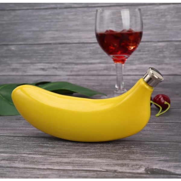 5 oz bananformad höftkolv Pot rostfritt stål vinflaskor