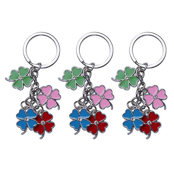3 stk Bilhæng Nøglering Shamrock Nøgleholder Bilnøgleholder IC