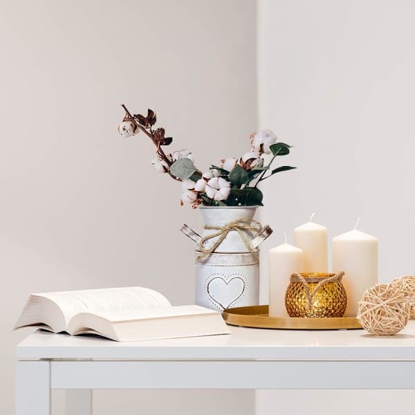 Galvanisert Melkekanne Antikk Retro Vase Metall Planteholder Rustikk