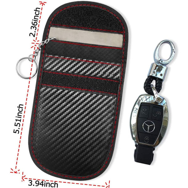 2-pak nøglebrik etui, signalblokerende etui IC