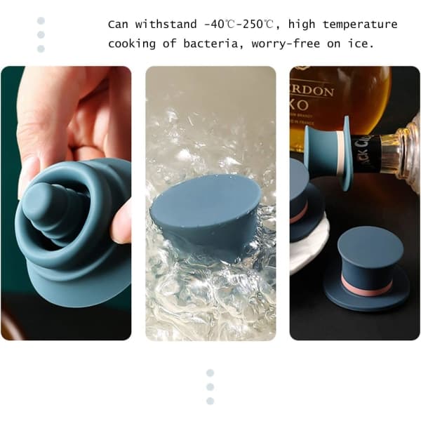 Silikonflaskepropper, Vinflaskepropper, Vinbesparende Silikonvinvakuumpropper