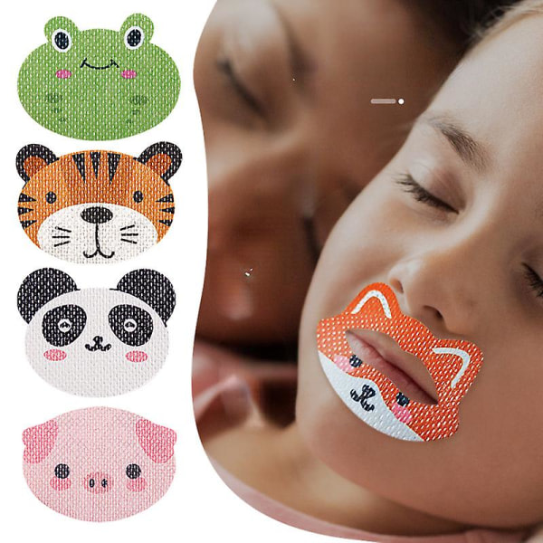 Tecknade förseglingsdekaler for barn Ortopediska andningssömnremsor, muntejp for att sova, antisnorkplåster for mindre andedräkt 30 st 30Pcs panda
