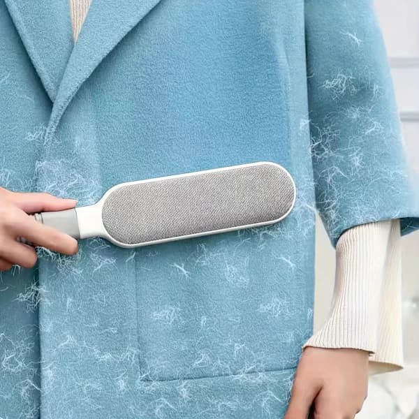 1 stk genanvendelig børste til fjernelse af dyrehår - Effektiv statisk elektricitetsfjerner til tøj, - sengetøj, - sofaer 2 Pack (blue + Gray)
