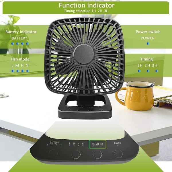 IC Bærbar USB-opladelig skrivebordsventilator