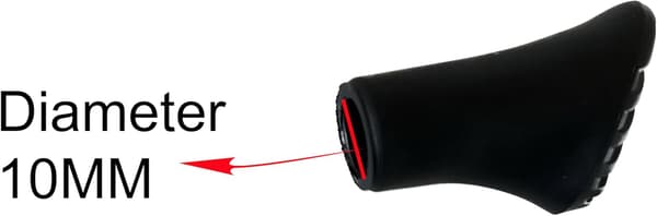 Reservdelar Gummifötter för Vandringsstavar Trekkingstavar 4-pack Black