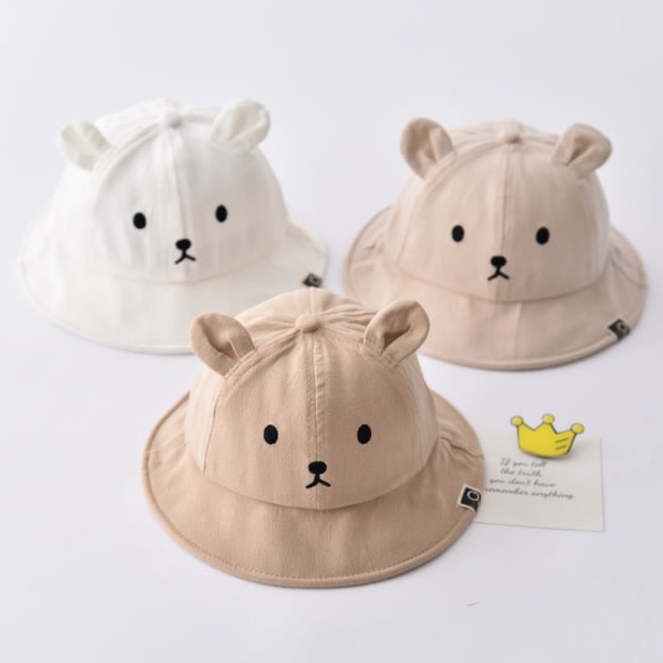 IC Søte Bjørn Barn Bucket Hatter, Bomulls Bred Fiskehatt, UV Solhatt For 0 - 2 År Småbarn Jenter Gutter 1st