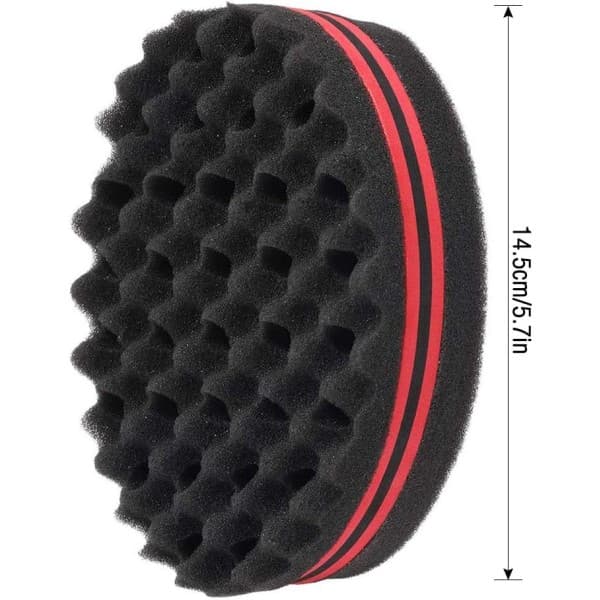 IC Svamphårborste, 2 delar Curl Sponge Magic Twist, Vågborste för Barberare, Svampskruv för Dreadlocks, Barberverktyg