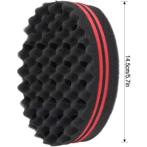 IC Svamphårbørste, 2 deler Curl Sponge Magic Twist, Wave Barber Hårbørste Sponge Dread Locking Twist Barber Tool