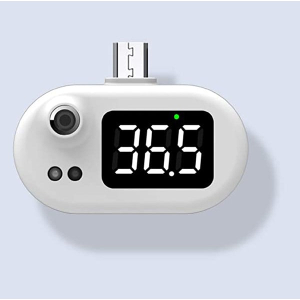 IC Bärbar USB Handy-termometer Infraröd termometer med LED-digitalskärm och högtemperaturpåminnelse-Android