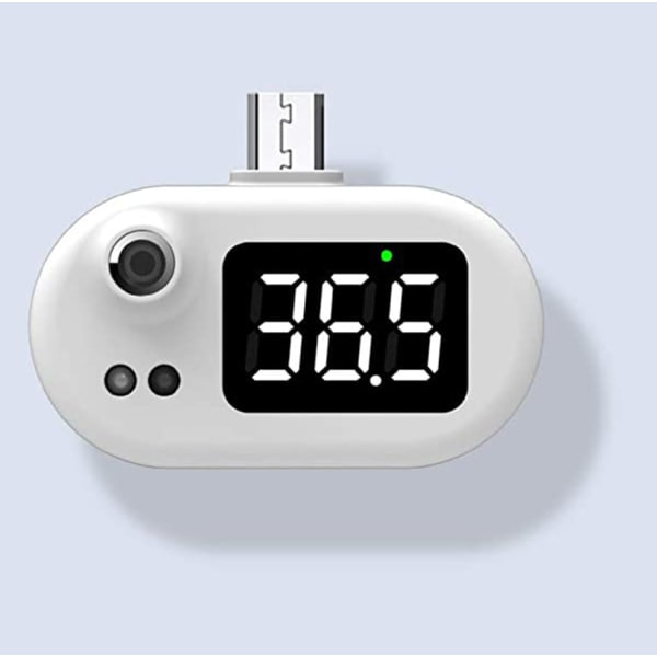 IC Kannettava USB-puhelinlämpömittari Infrapunalämpömittari LED-digitaalinäytöllä ja korkean lämpötilan muistutuksella - Android