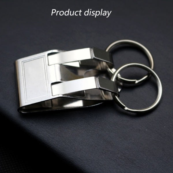 IG 2-pack - Säker bälteslämma nyckelhållare med metallkrok nyckelring