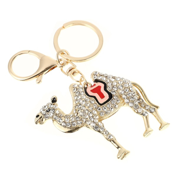 Elegant Rhinestone Nøglering Kamel Nøglering Bil Nøglering Taske Hængende Charm Julegave Fødselsdagspresent (Rød) IC
