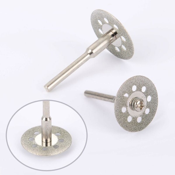 Förpackning med 12 st 22 mm Mini Perforerade Diamantkapskivor, Kapskivor