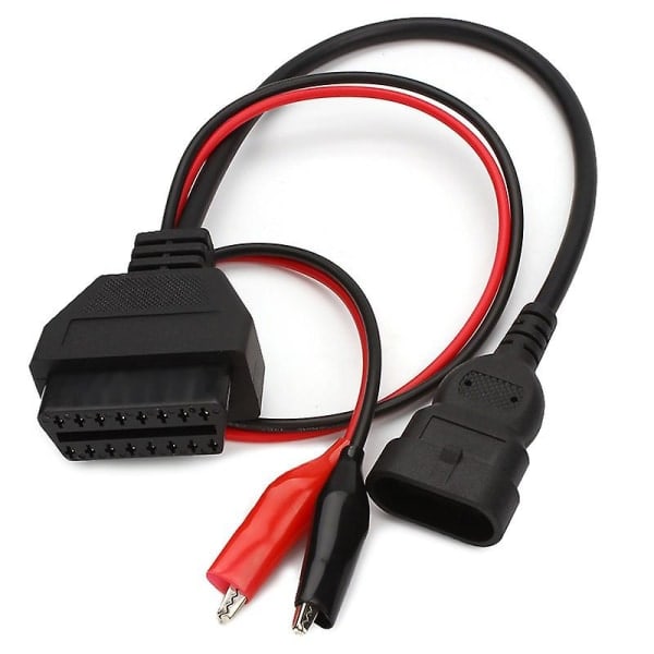 Til Fiat 3-polet Alfa Lancia til 16-polet Obdii Obd2 Obd-ii Adapterkabel Bilkabel Obd til Fia Sort ingen