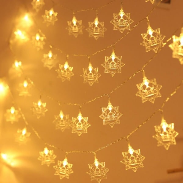 1,5 m 10 LED Måne Stjärna Slott Lampa Eid Mubarak Ramadan Måne