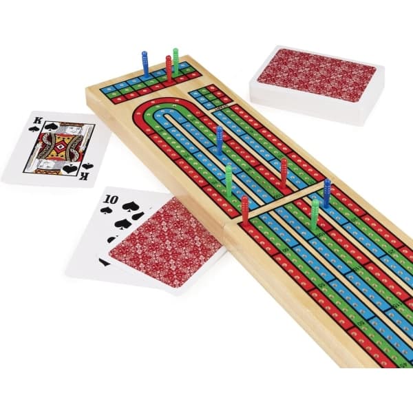 Massiivinen puinen Cribbage-lautapeli UUSI