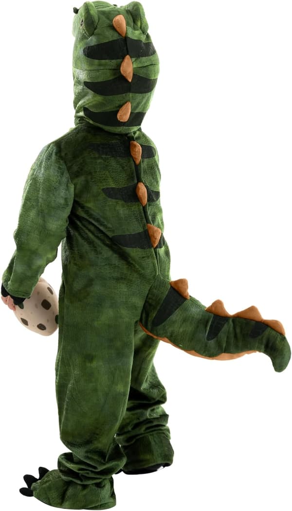 Barn Unisex Brun T-Rex Realistisk Kostym Grön Medium (8-10 år) Green Medium (8-10 yrs)