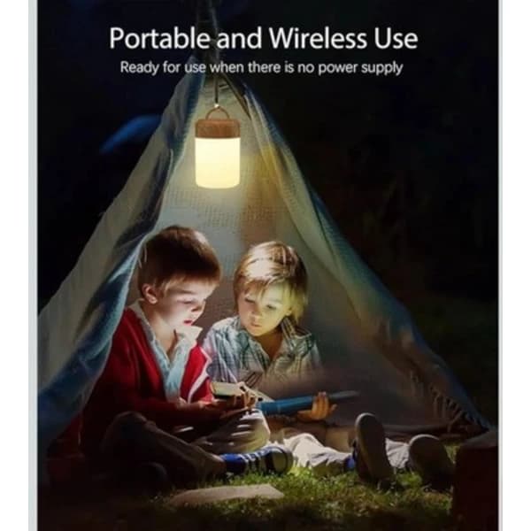 Wireless Table Lamp Dimmable Bedside Lamp Night Light Touch Rechargeable 8 Colors