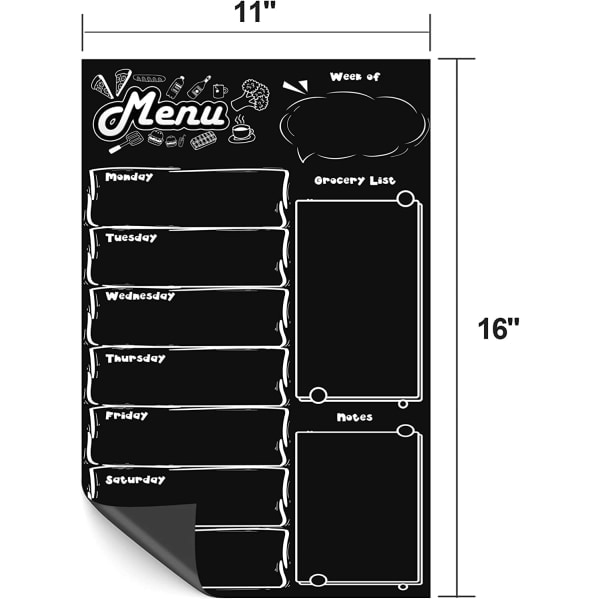 IG Magnetic Menu Board 11" X 16" Dry Erase Calendar Set med 4 sort