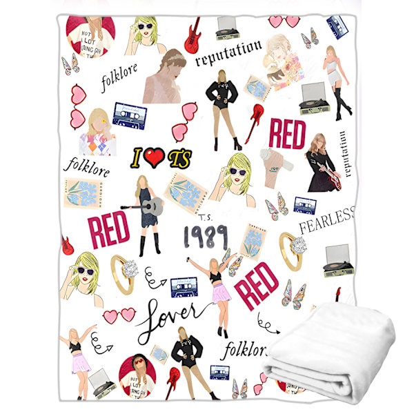 Taylor Swift-teppe, stjerne-teppe, flanell-teppe, personlig, mykt, dobbeltsidig fløyelsteppe, air condition-teppe, lurteteppe MXT-R 130*150
