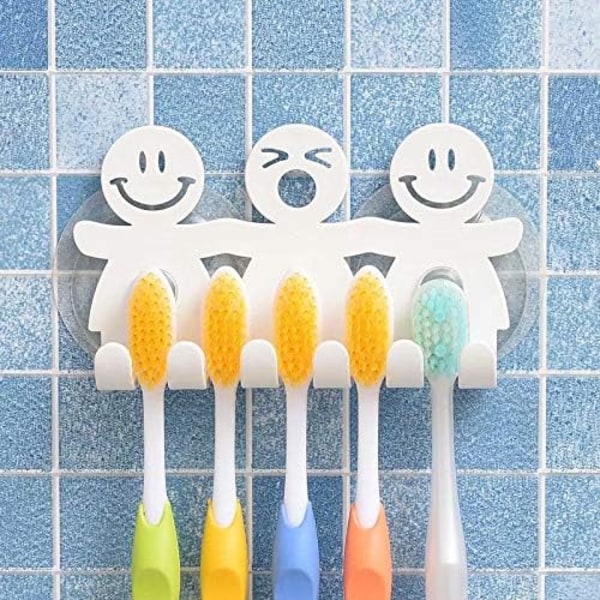 IC Söt tandborsthållare med sugkopp för badrumsinredning, One Size