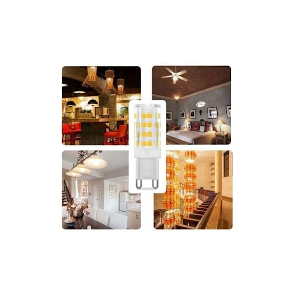 G9 5W LED Pære, 40W Ækvivalent, Varm Hvid 3000k, 220-240V, 360° Spredningsvinkel, Pakke med 10