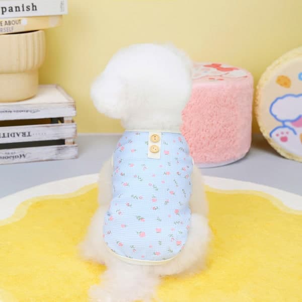 IC 2 deler polyester sommer-T-skjorter for kjæledyr, katter hundegenser, S