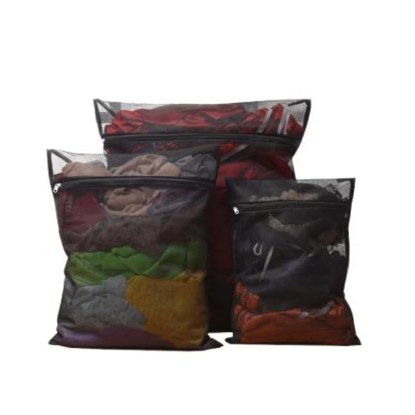 Organiseringssett for kofferter - Perfekt for reisen - Koffertinnlegg Black Svart
